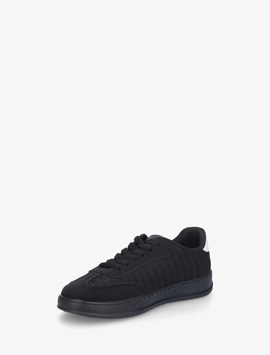 Sneakers bimatière et colorées - Noir - 3