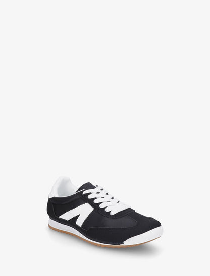 Sneakers en simili à languette texturée - Noir - 2
