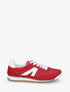 Sneakers en simili à languette texturée - Rouge - 5