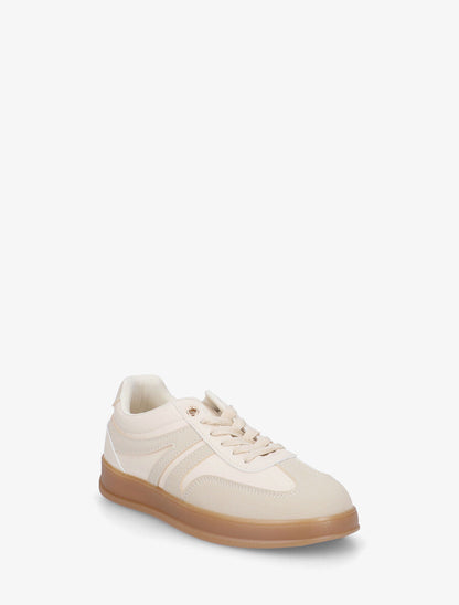 Sneakers à empiècement effet nubuck - Beige - 2