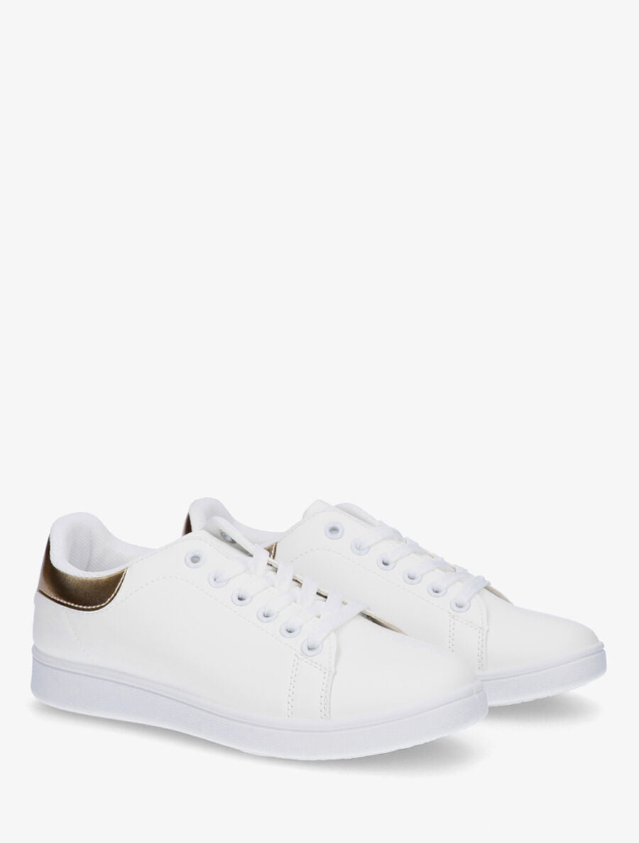 Sneakers classiques en simili - Or - 4