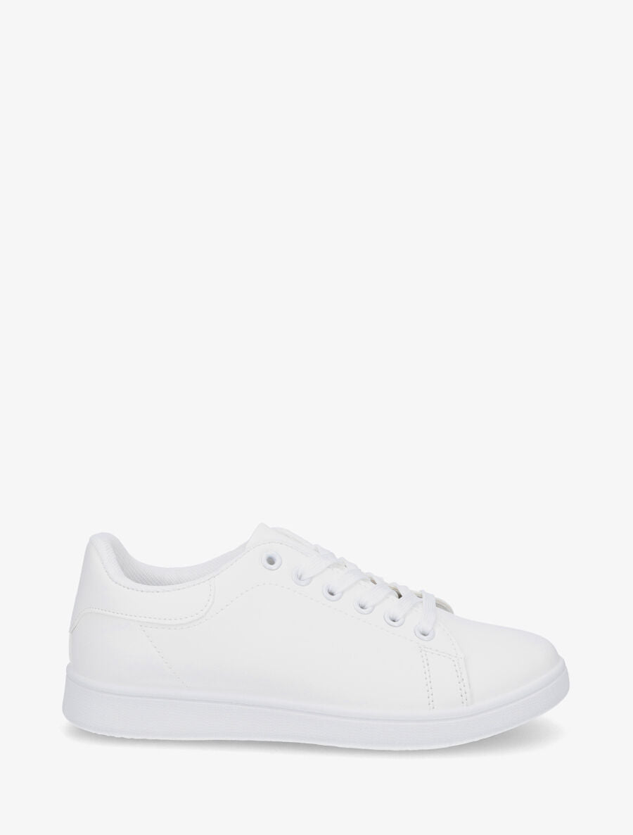 Sneakers classiques en simili - Blanc - 5