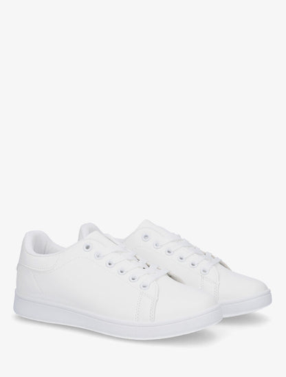 Sneakers classiques en simili - Blanc - 4