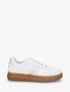 Sneakers en simili à semelle en caoutchouc - Blanc - 5