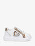 Sneakers en simili à empiècement coeur scratché - Camel - 1