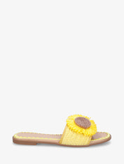 Mules plates à marguerite - Jaune - 1