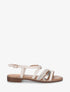 Nu-pieds multibrides à strass - Beige - 1