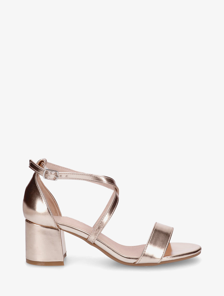 Sandales classiques à brides croisées - Rose gold - 1