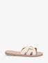 Claquettes en simili à brides entrelacées - Beige - 1