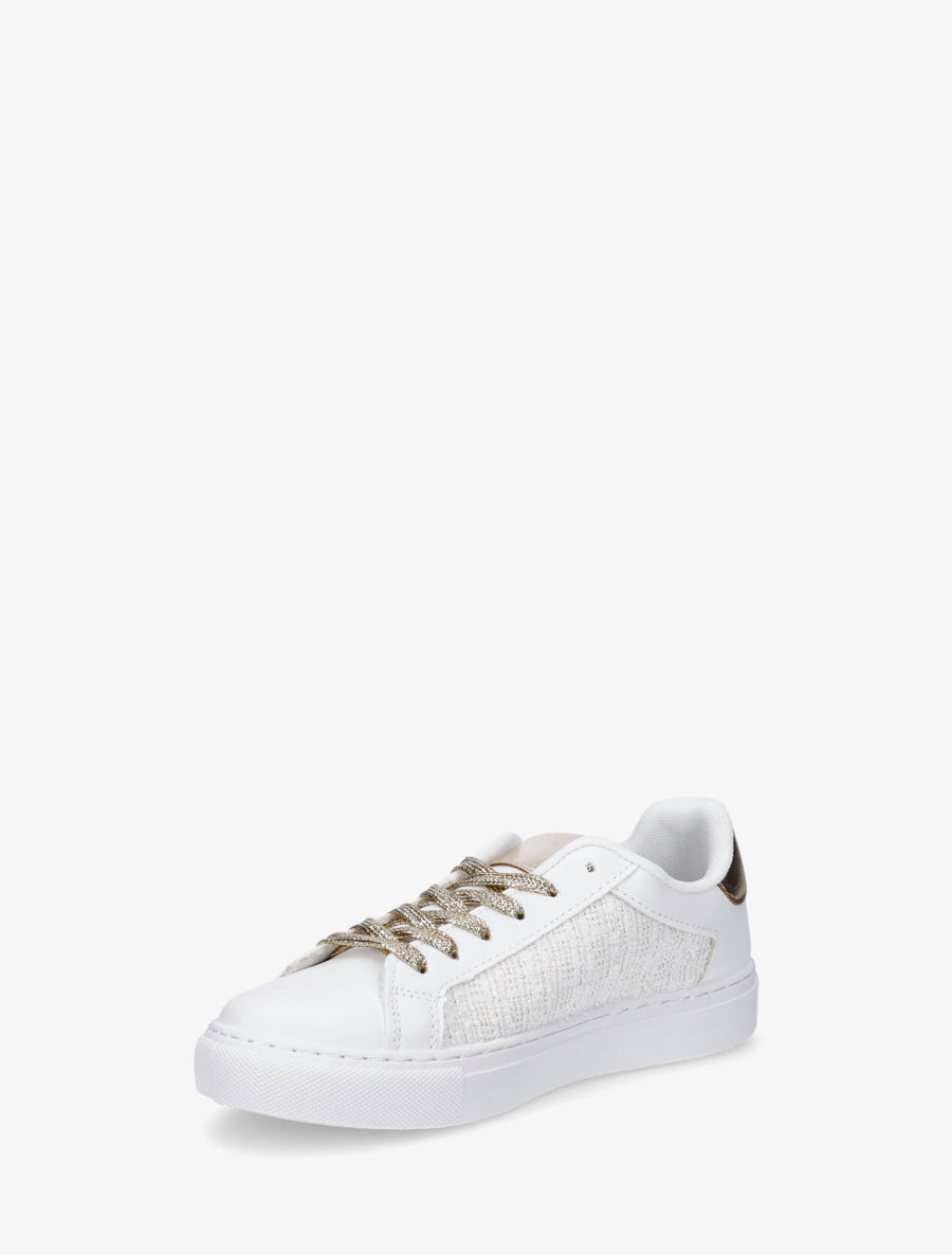 Baskets bimatière à empiècement étoile - Blanc - 3