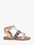 Nu-pieds cloutés en simili - Beige - 1