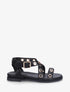 Nu-pieds en simili à oeillets - Noir - 1