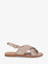 Nu-pieds en simili tressé - Rose gold - 1