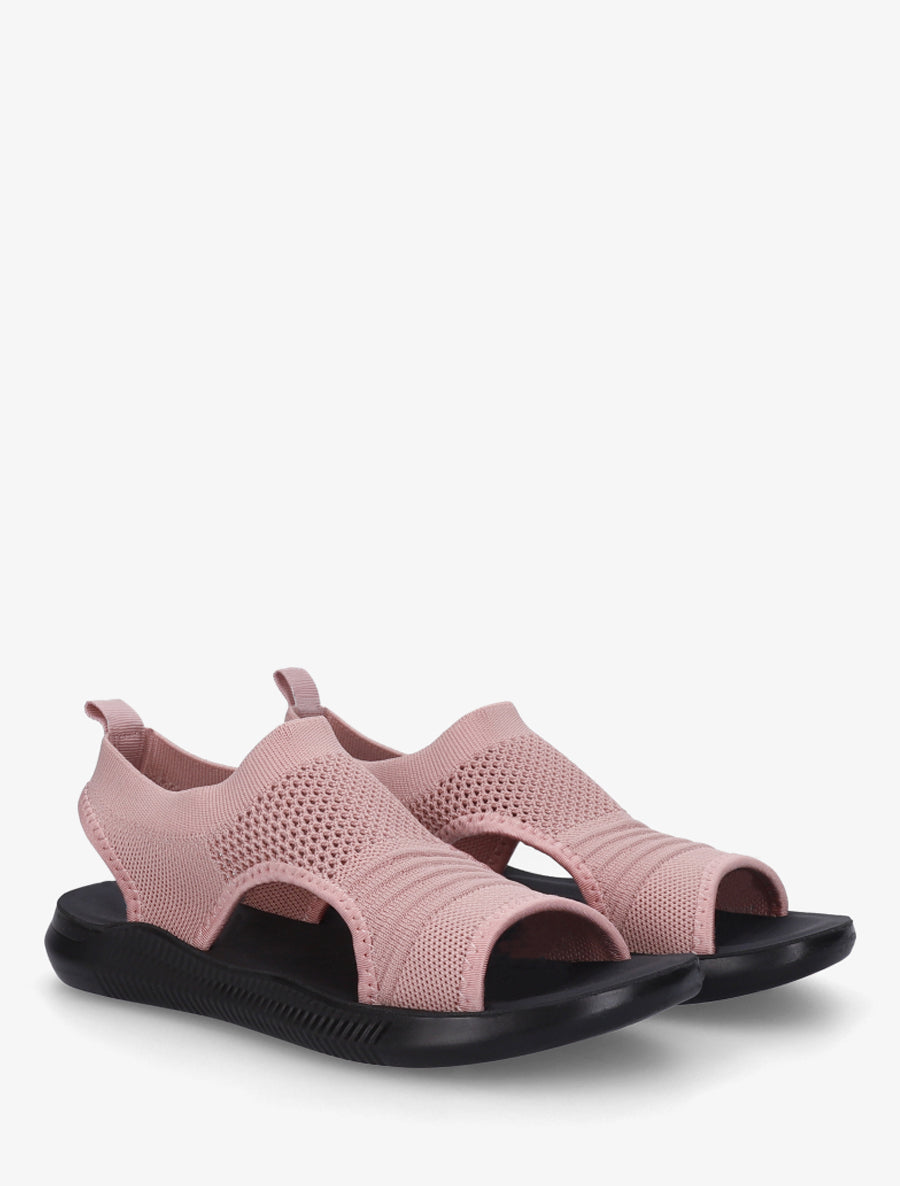 Sandales en mesh à enfiler - Rose - 4