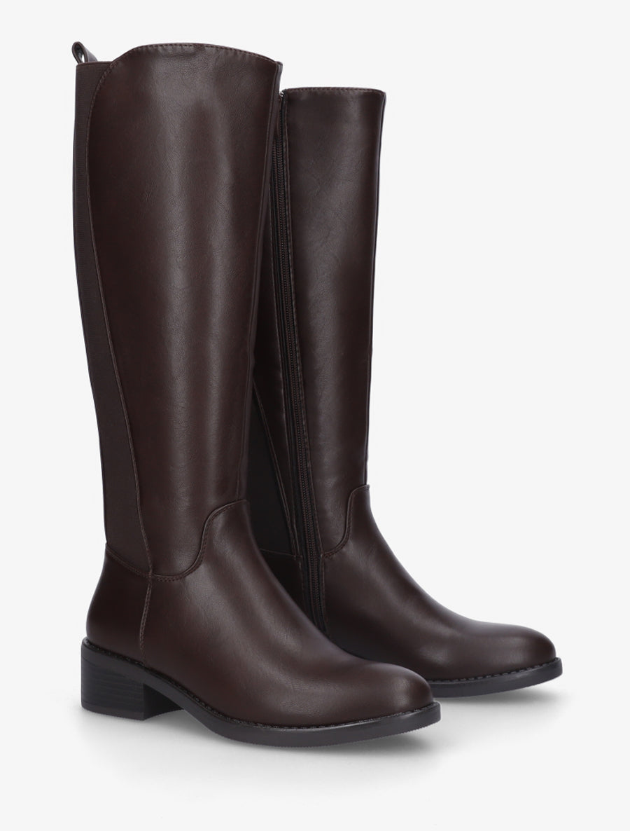 Bottes classiques élastiquées - Marron - 4