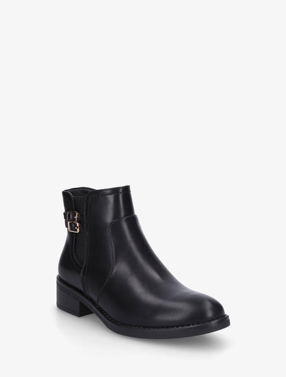Bottines élastiquées à double sangles - Noir - 2
