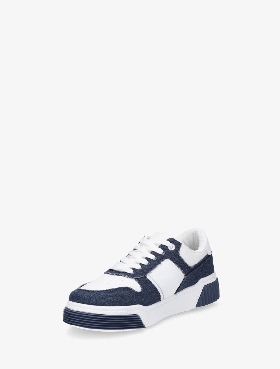 Sneakers style denim - Marine - 3