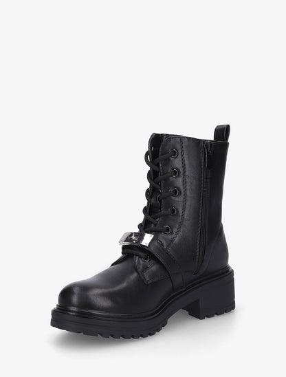 Boots style rangers à boucle - Noir - 3