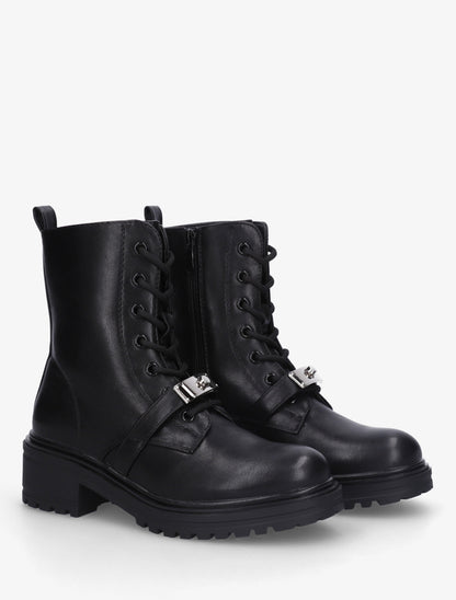 Boots style rangers à boucle - Noir - 4