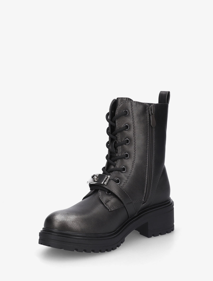 Boots style rangers à boucle - Gris anthracite - 3