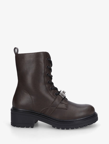 Boots style rangers à boucle - Marron - 1