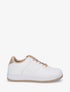 Baskets basiques en simili - Blanc/beige - 1
