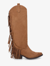 Bottes style santiag à franges - Camel - 1