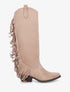 Bottes style santiag à franges - Taupe - 1