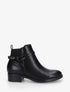 Bottines élastiquées à boucle fantaisie - Noir - 1