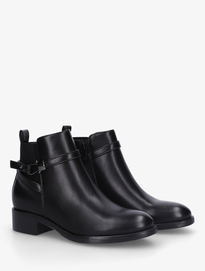 Bottines élastiquées à boucle fantaisie - Noir - 4