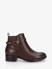 Bottines élastiquées à boucle fantaisie - Marron - 1