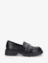 Mocassins en simili à sangle - Noir - 1