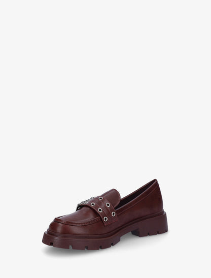 Mocassins en simili à sangle - Lie de vin - 3