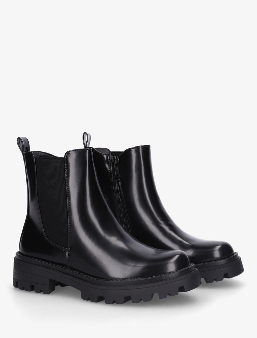 Boots élastiquées à semelle crantée - Noir - 4