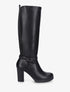 Bottes à semelle et talon haut crantés - Noir - 1