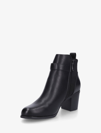 Bottines bimatière à bride latérale - Noir - 3