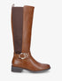 Bottes style cavalière à boucle fantaisie - Camel - 1