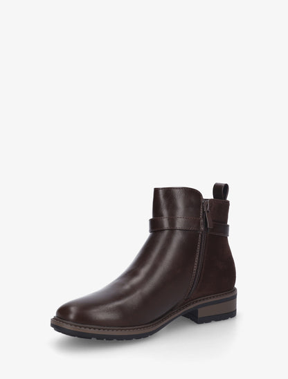 Bottines à boucle bi-matière - Marron - 3