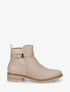Bottines à boucle bi-matière - Beige - 1