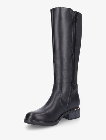 Bottes élastiquées style cavalière - Noir - 3