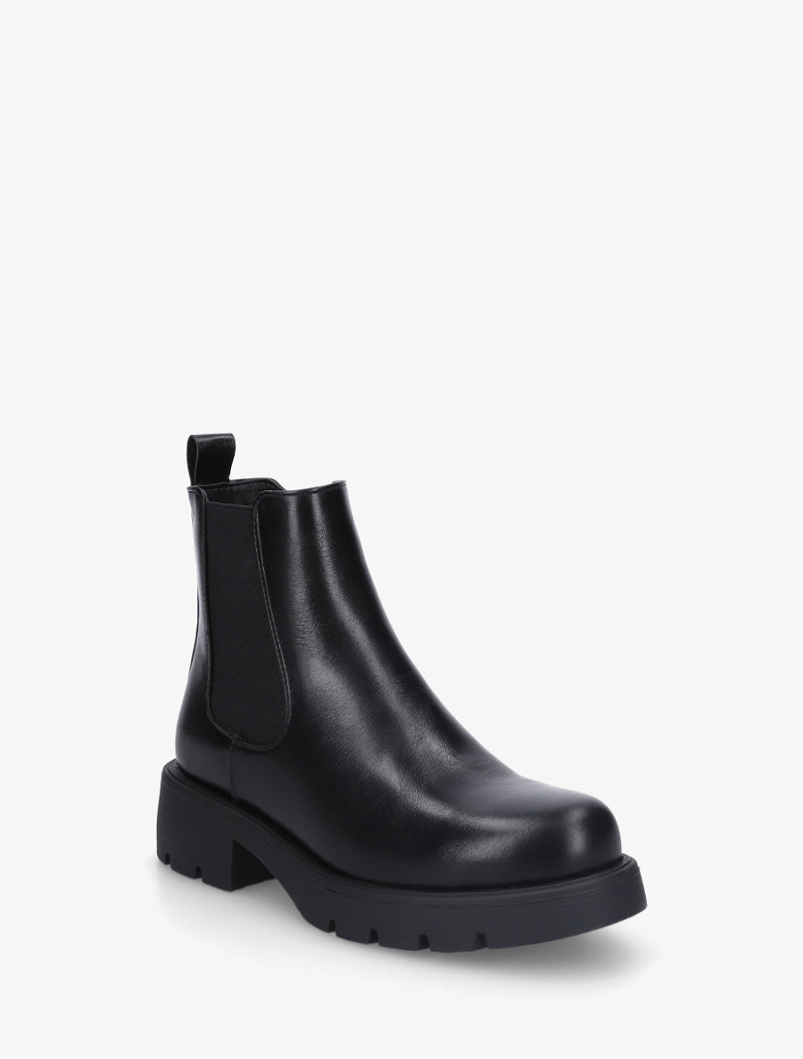 Bottines basiques à semelle crantée - Noir - 2