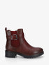 Bottines à boucle et semelle crantée - Bordeaux - 1