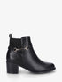 Bottines élastiquées en simili à ceinturon - Noir - 1