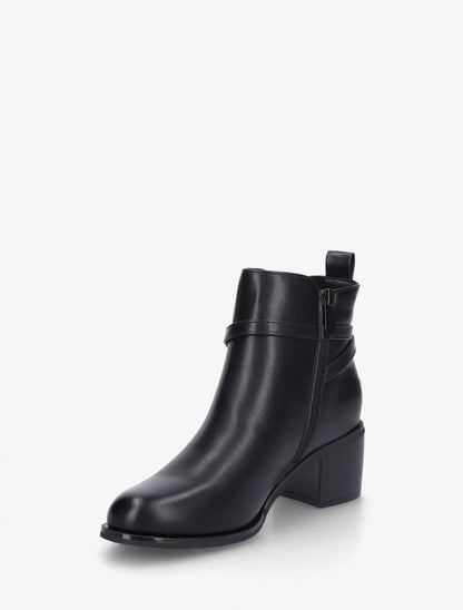 Bottines élastiquées en simili à ceinturon - Noir - 3
