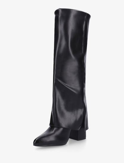 Bottes à revers et triple sangles - Noir - 3