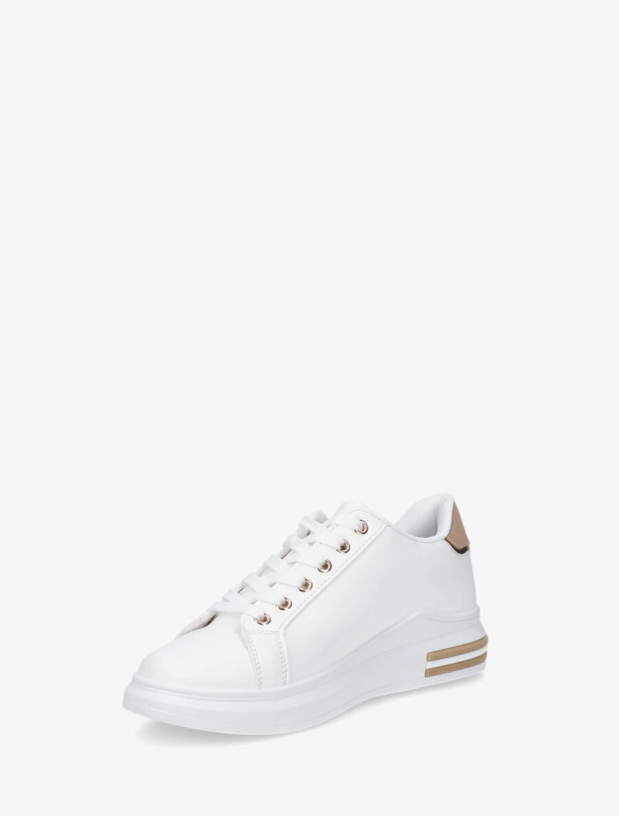 Tennis classiques à bandes - Beige - 3