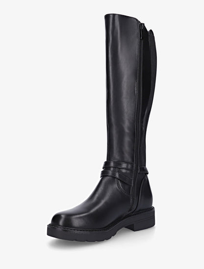 Bottes cavalière élastiquées à sangle - Noir - 3