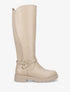 Bottes cavalière élastiquées à sangle - Beige - 1