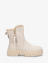 Bottines unies fourrées en suédine - Beige - 1