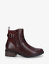 Bottines bi-matière unies - Lie de vin - 1